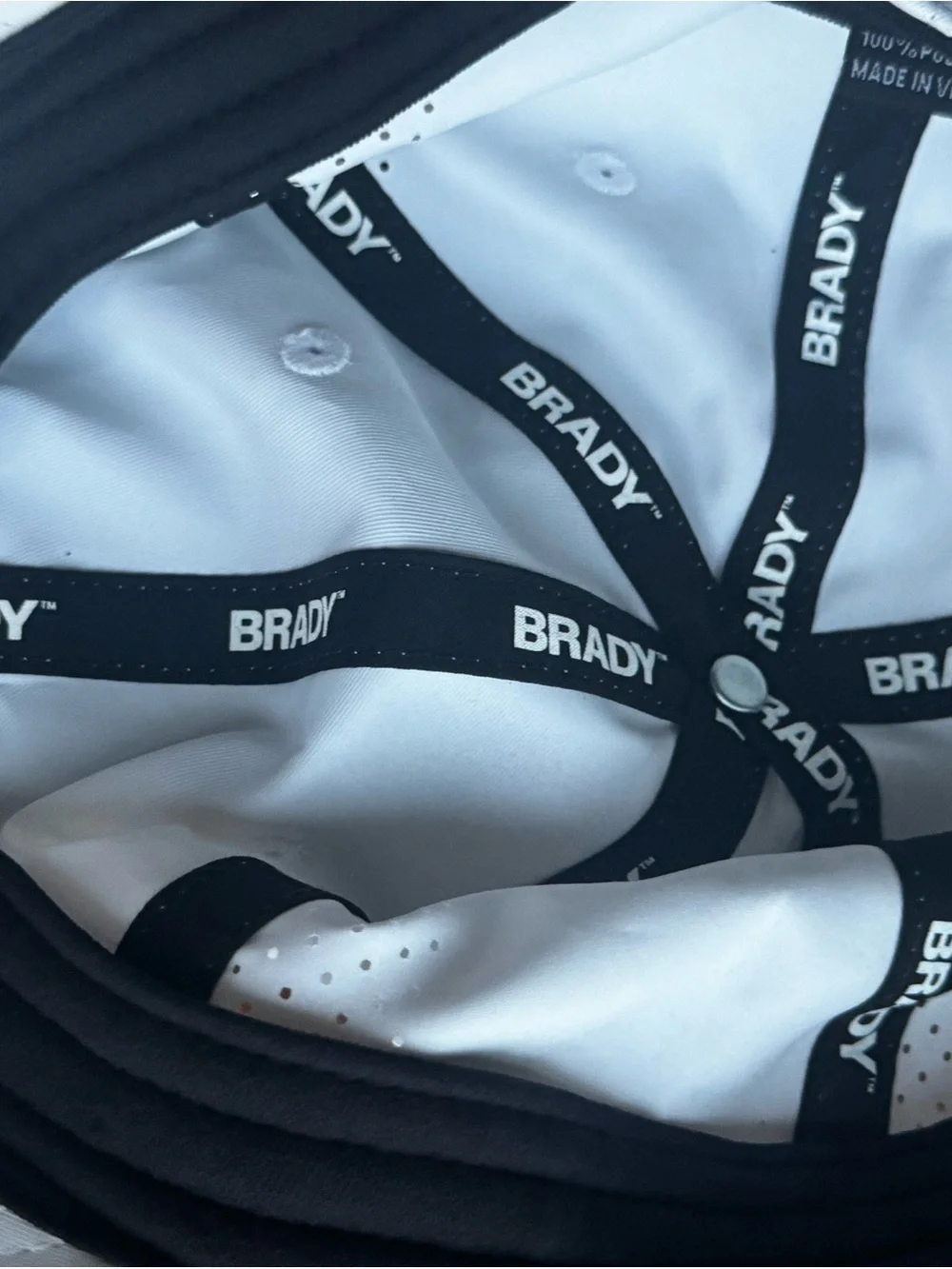 Brady hat Cap with BRADY Logo white
